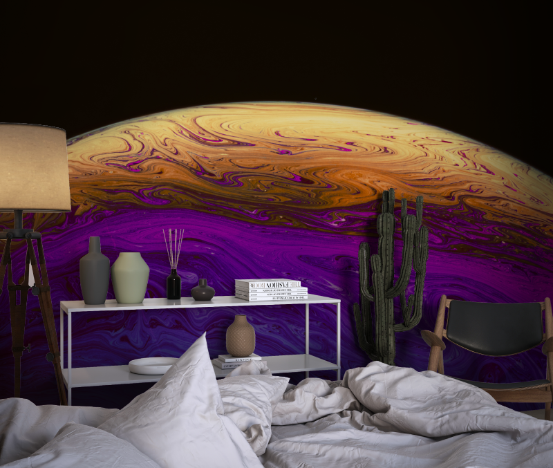 Papier peint espace terre abstrait chambre dado1