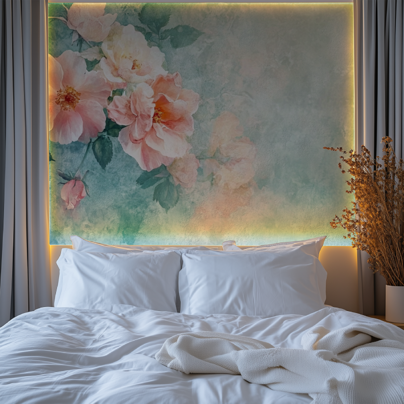 Papier peint vintage flowers chambre tendanc