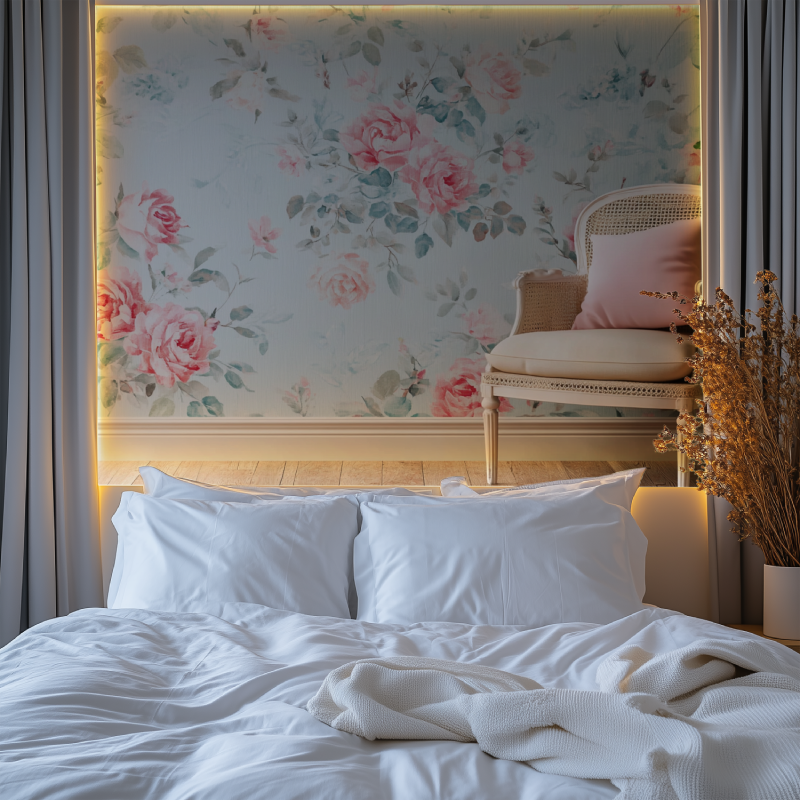 Papier peint vintage pastel chambre premium