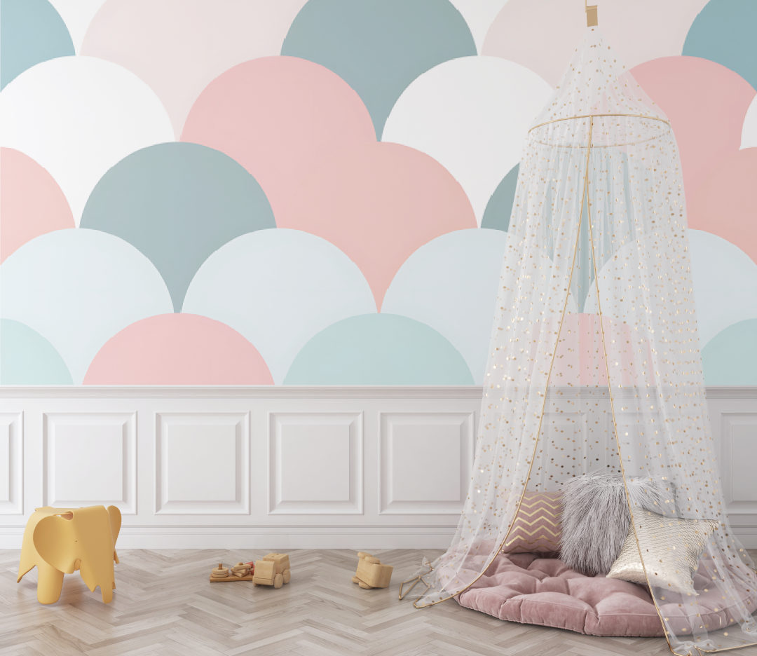 Papier peint Motifs géométriques bébé - chambre bébé