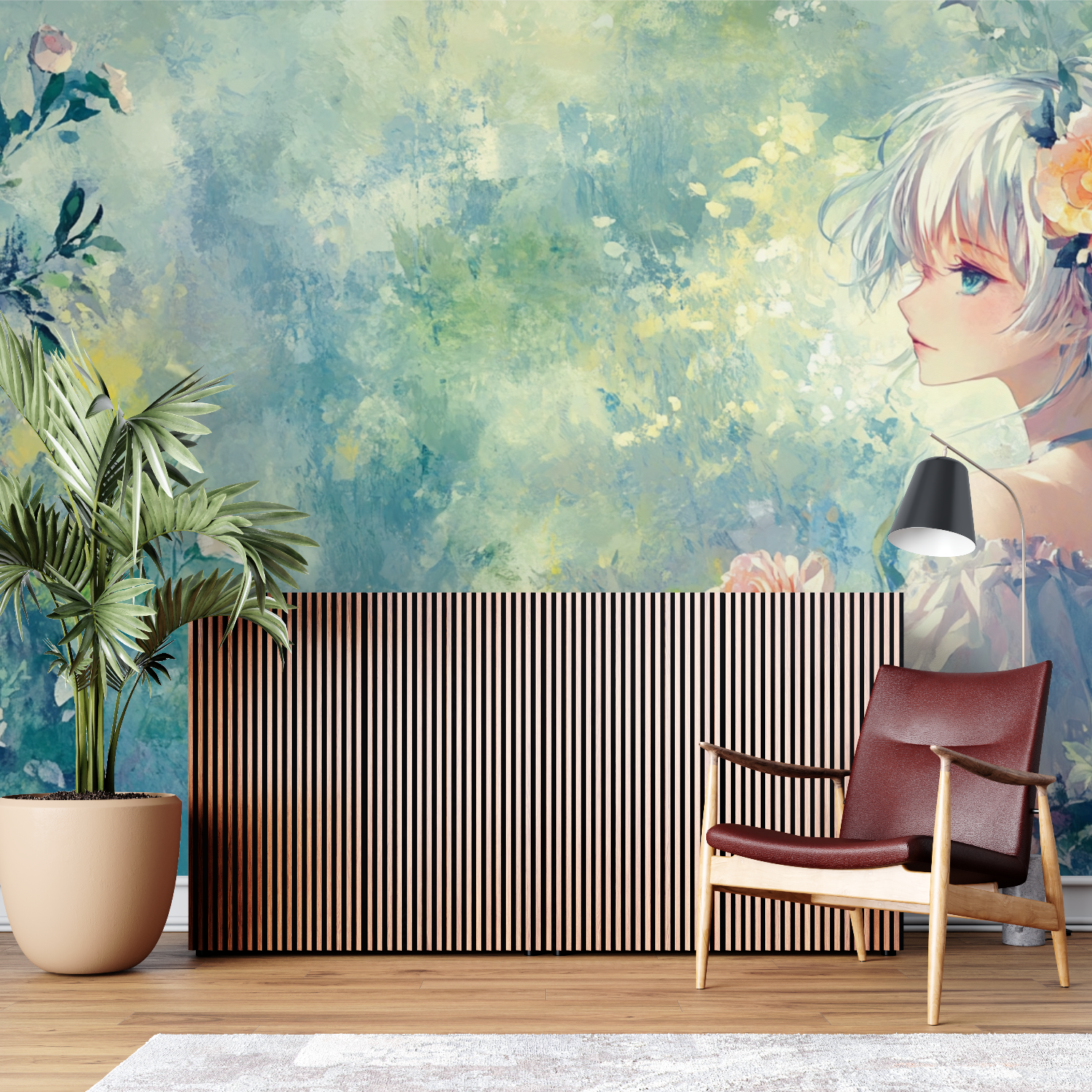 Papier peint vintage floral sur mesure