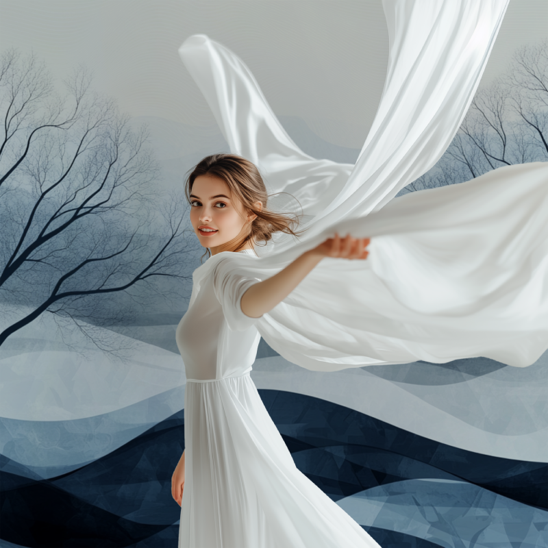 Papier peint arbre abstrait modele