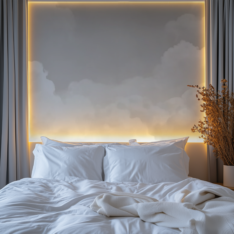 Cocooning clouds mural wallpaper chambre premium