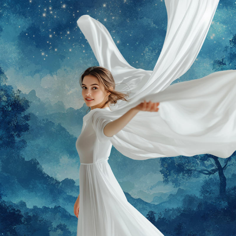 Papier peint arbre etoile modele