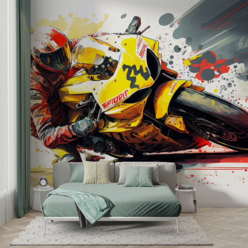 Papier peint murale moto gp murs