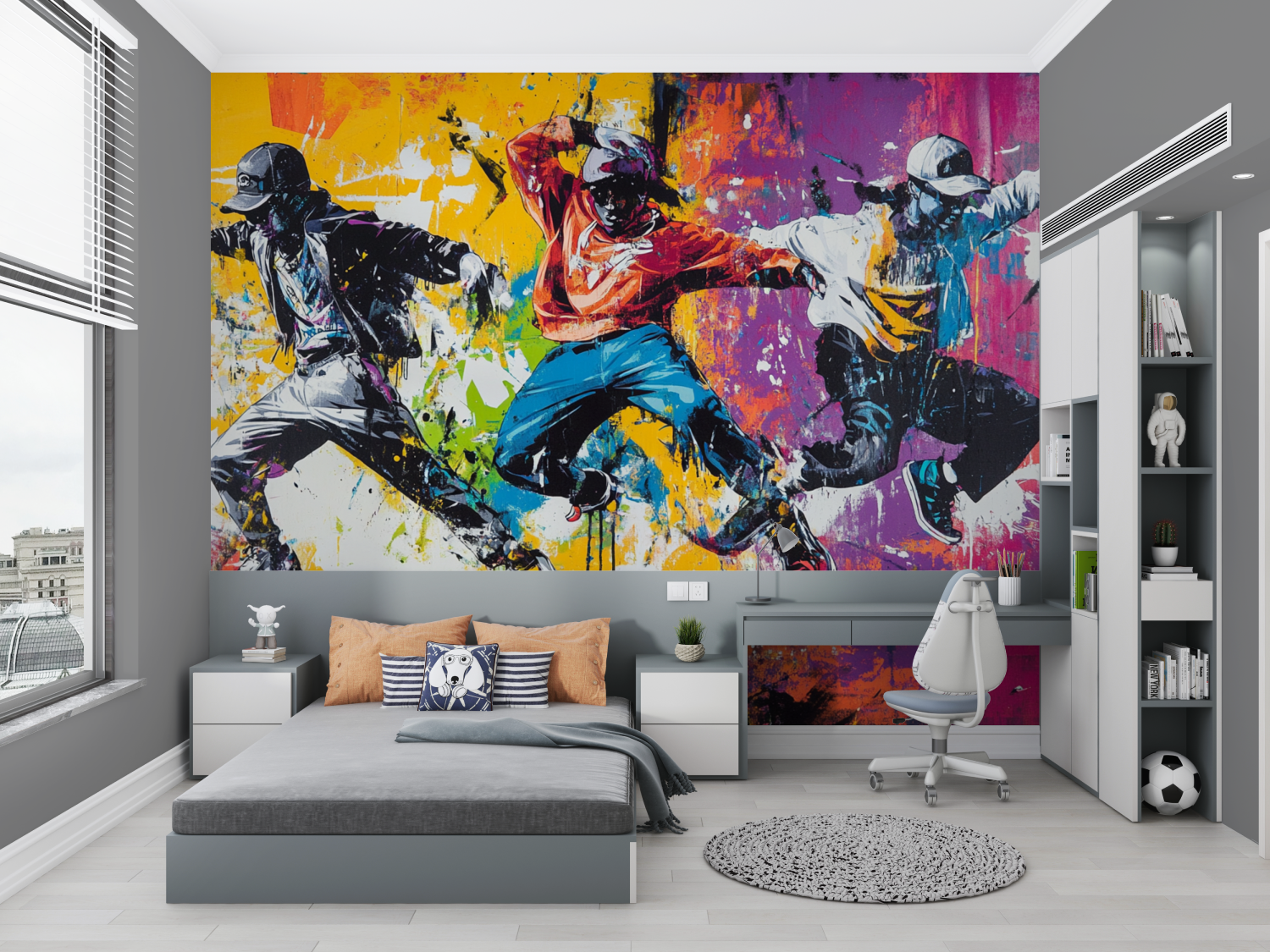 Papier peint freestyle hip hop chambre petit