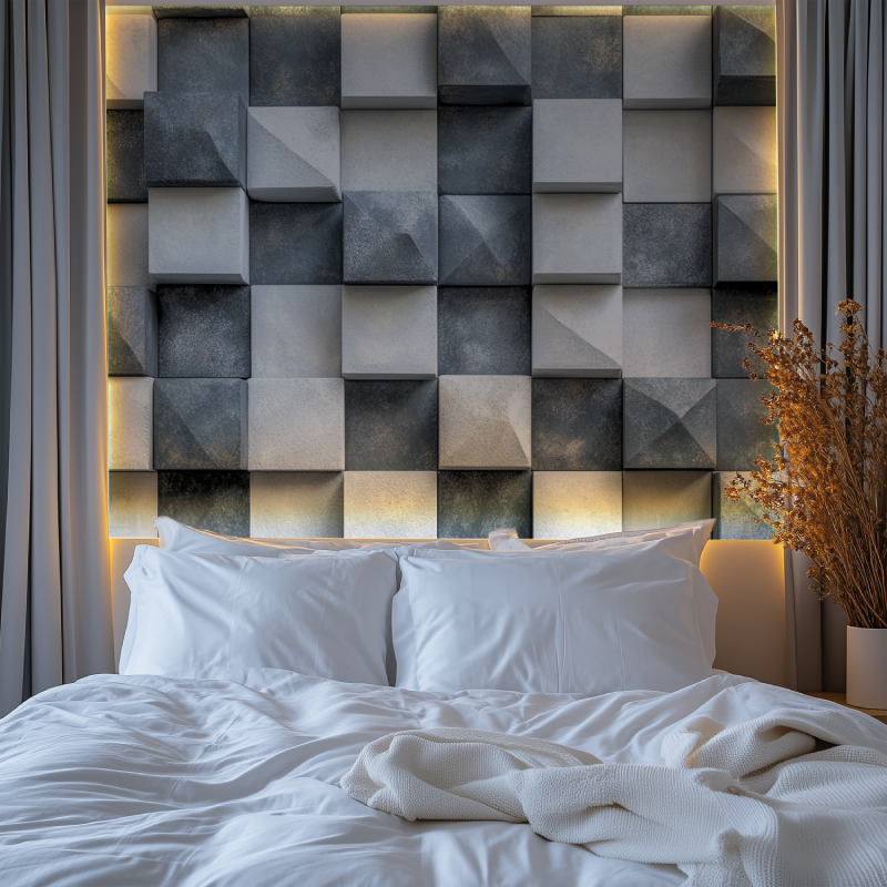 Papier peint trompe loeil moderne chambre tendanc