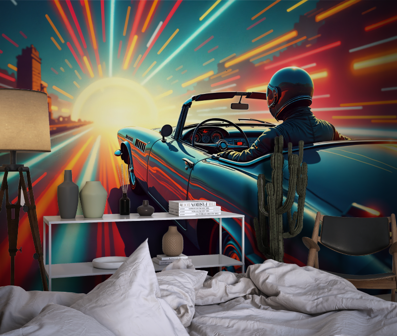 Papier peint poster mural voiture chambre dado1
