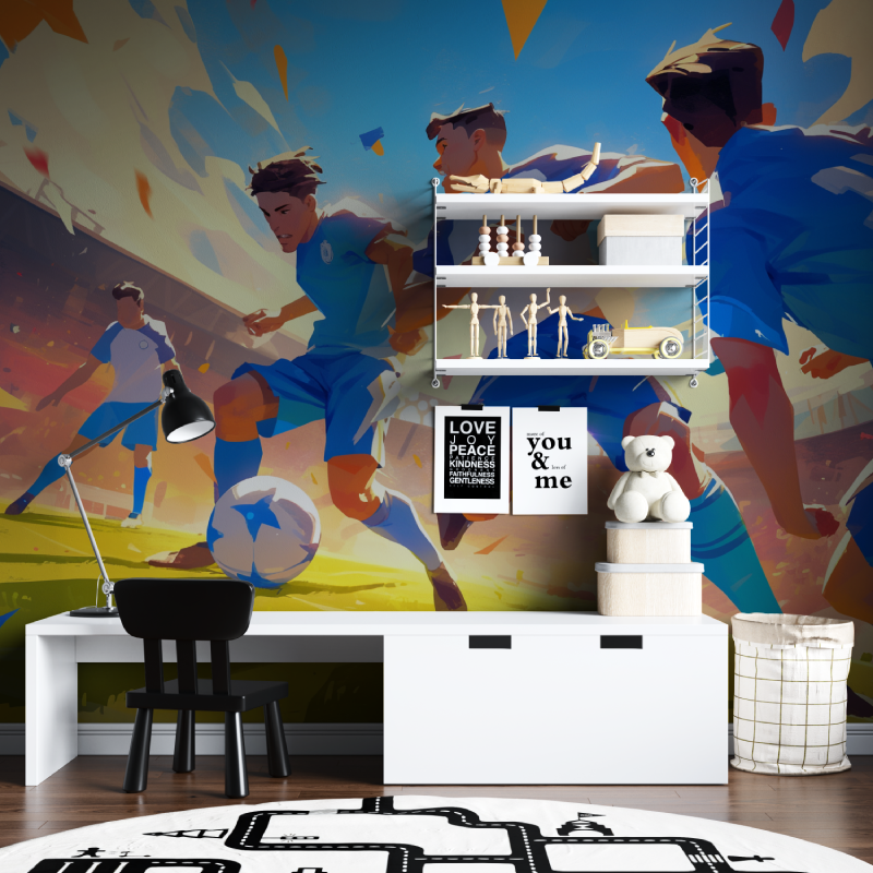 Ados papier peint foot tapisserie chambre ados