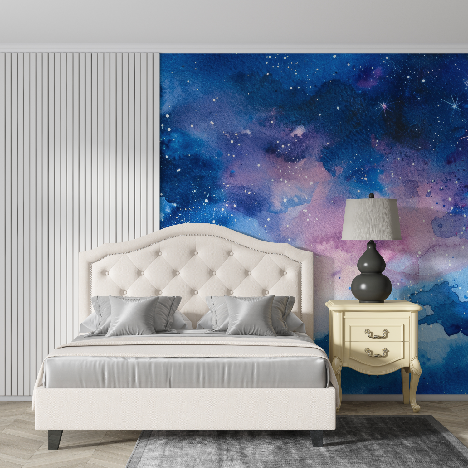 Papier peint aquarelle ciel ados design