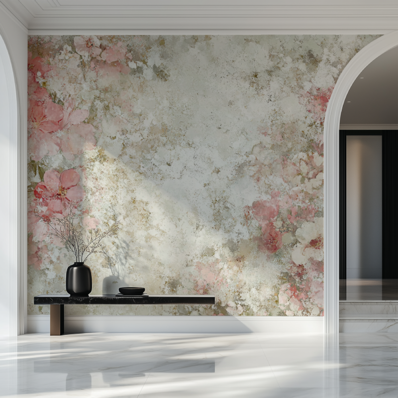 Papier peint fleur tombante salon beau