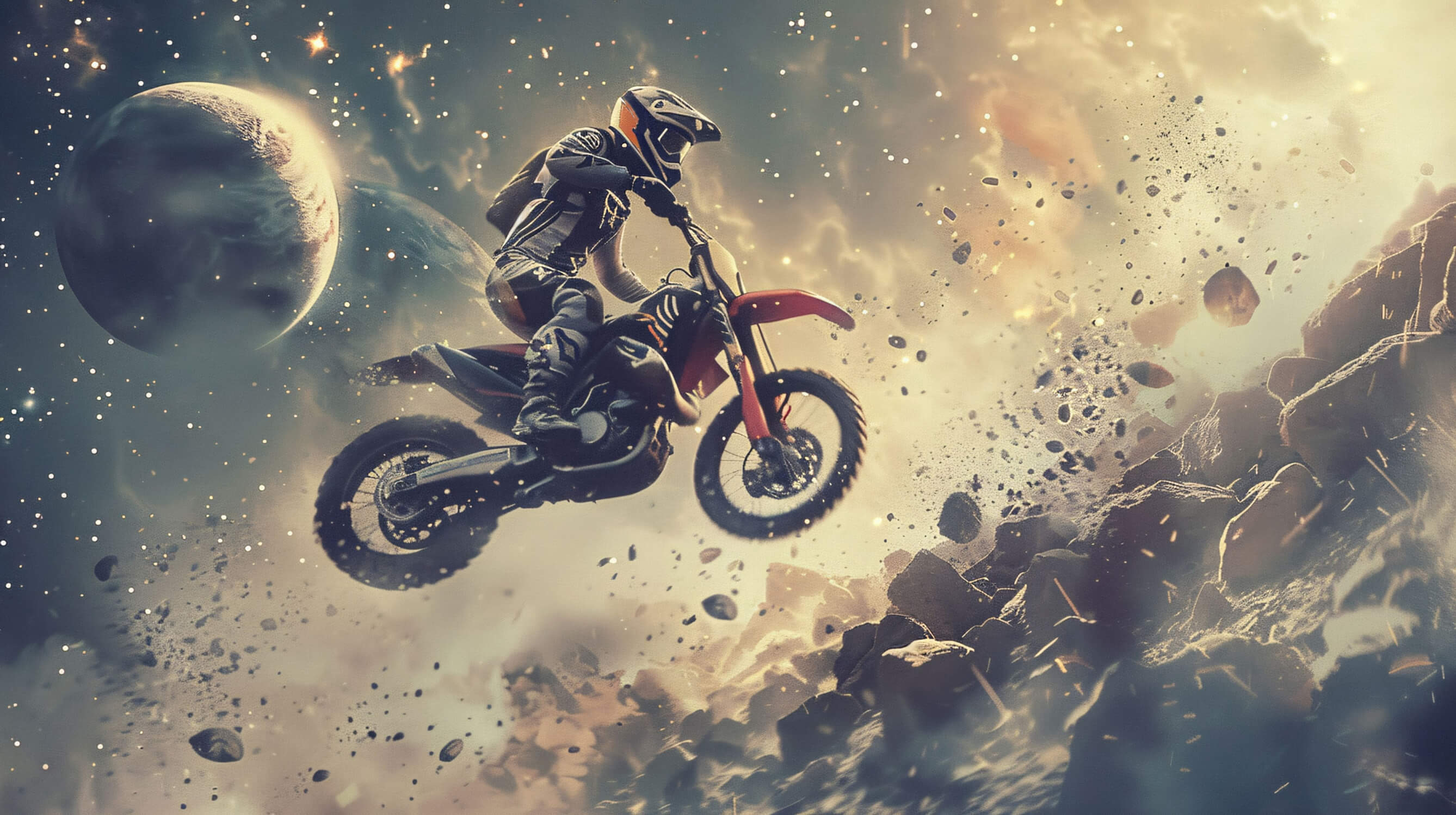 Papier peint garçon Course de moto