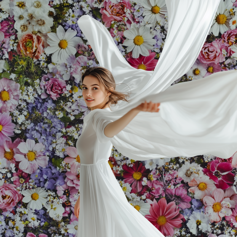 Papier peint fleur cosmos modele