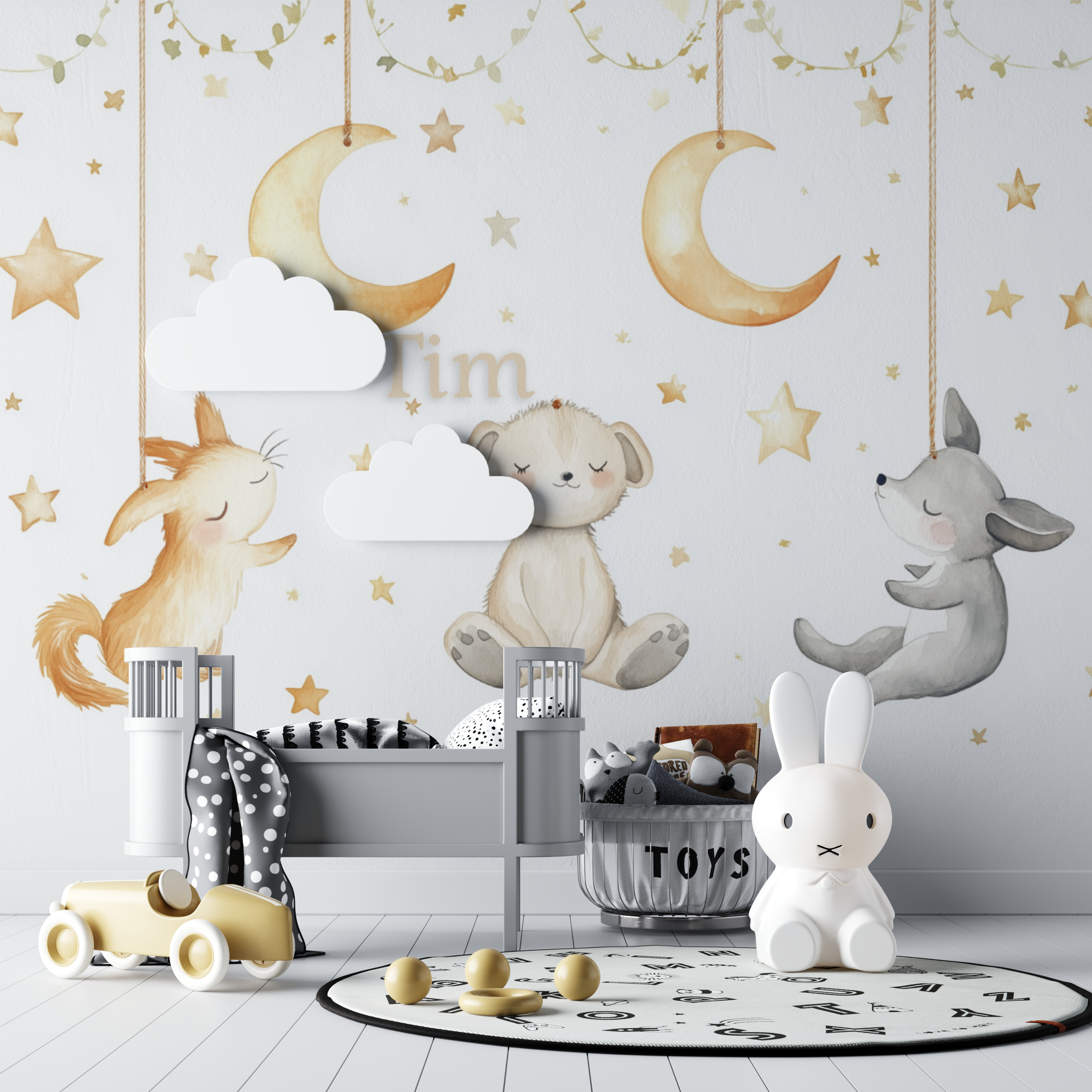 Papier peint prenom bebe bebe tipi