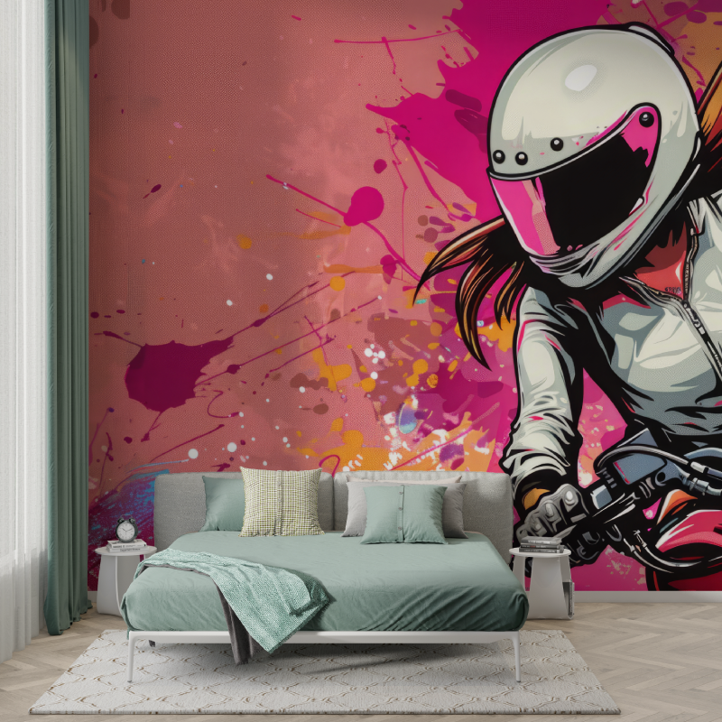 Papier Peint Moto pour Fille