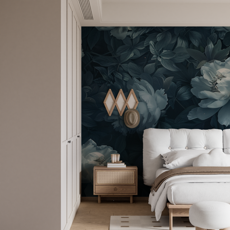 Papier peint fleurs enchantees mural