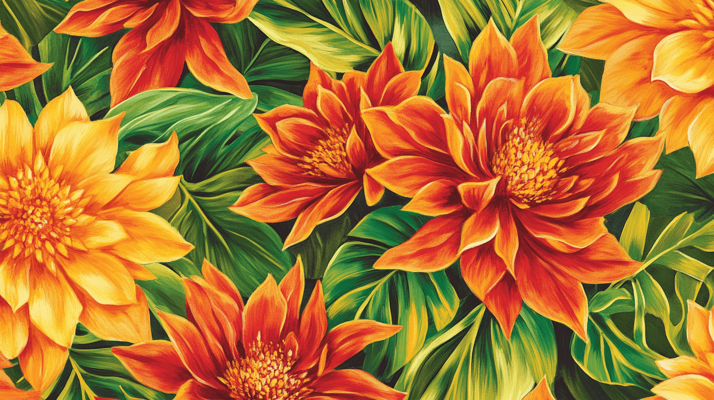 Papier Peint Fleur Tropical
