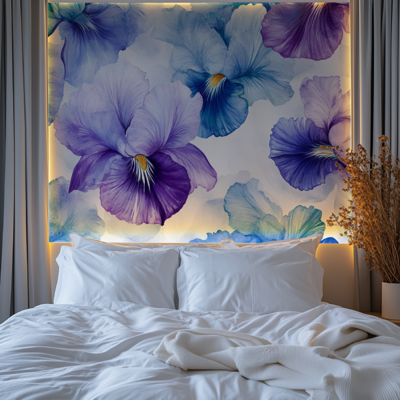 Papier peint fleur diris chambre premium