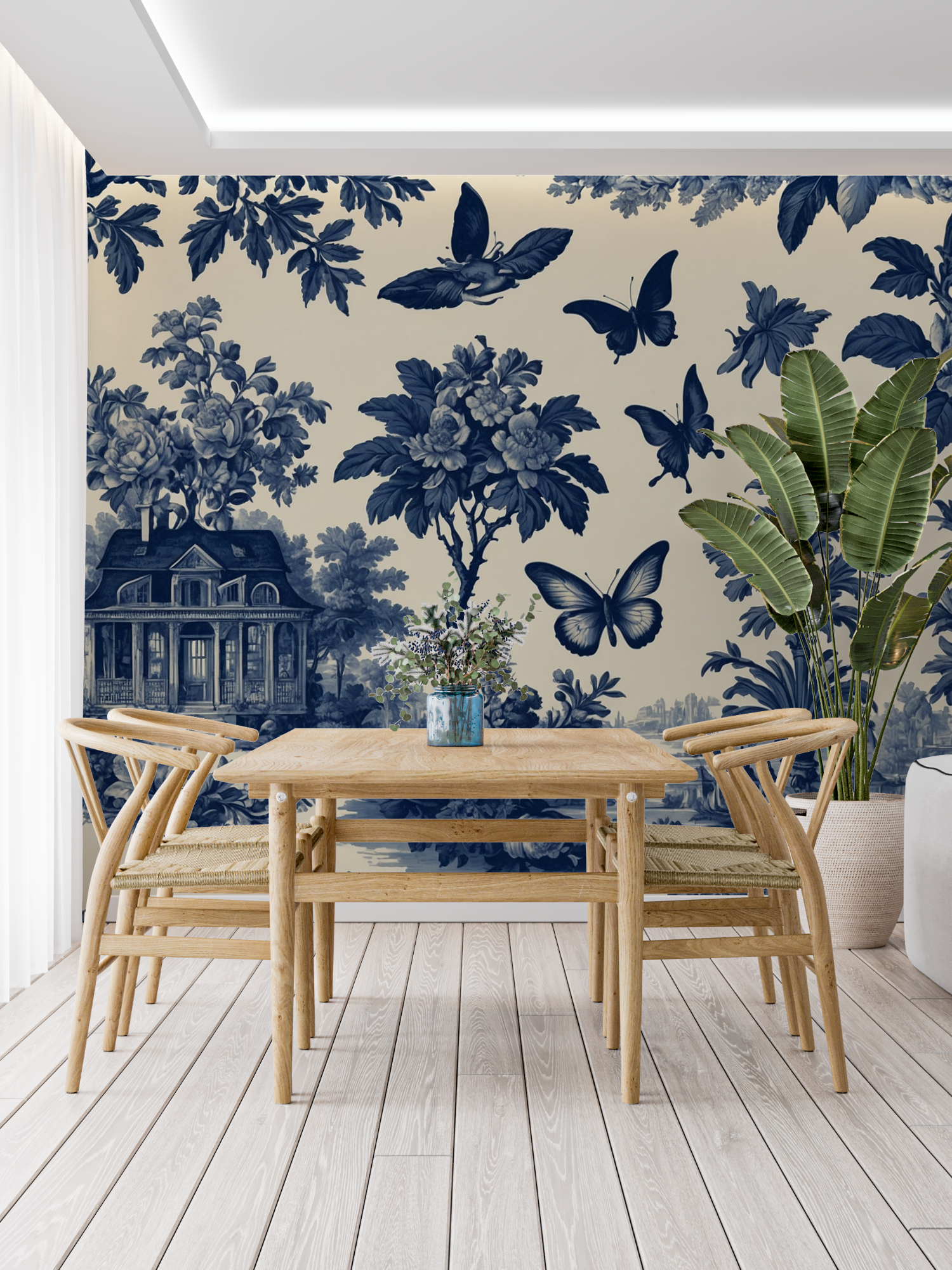 Papier Peint Panoramique Toile De Jouy - panoramique tendance