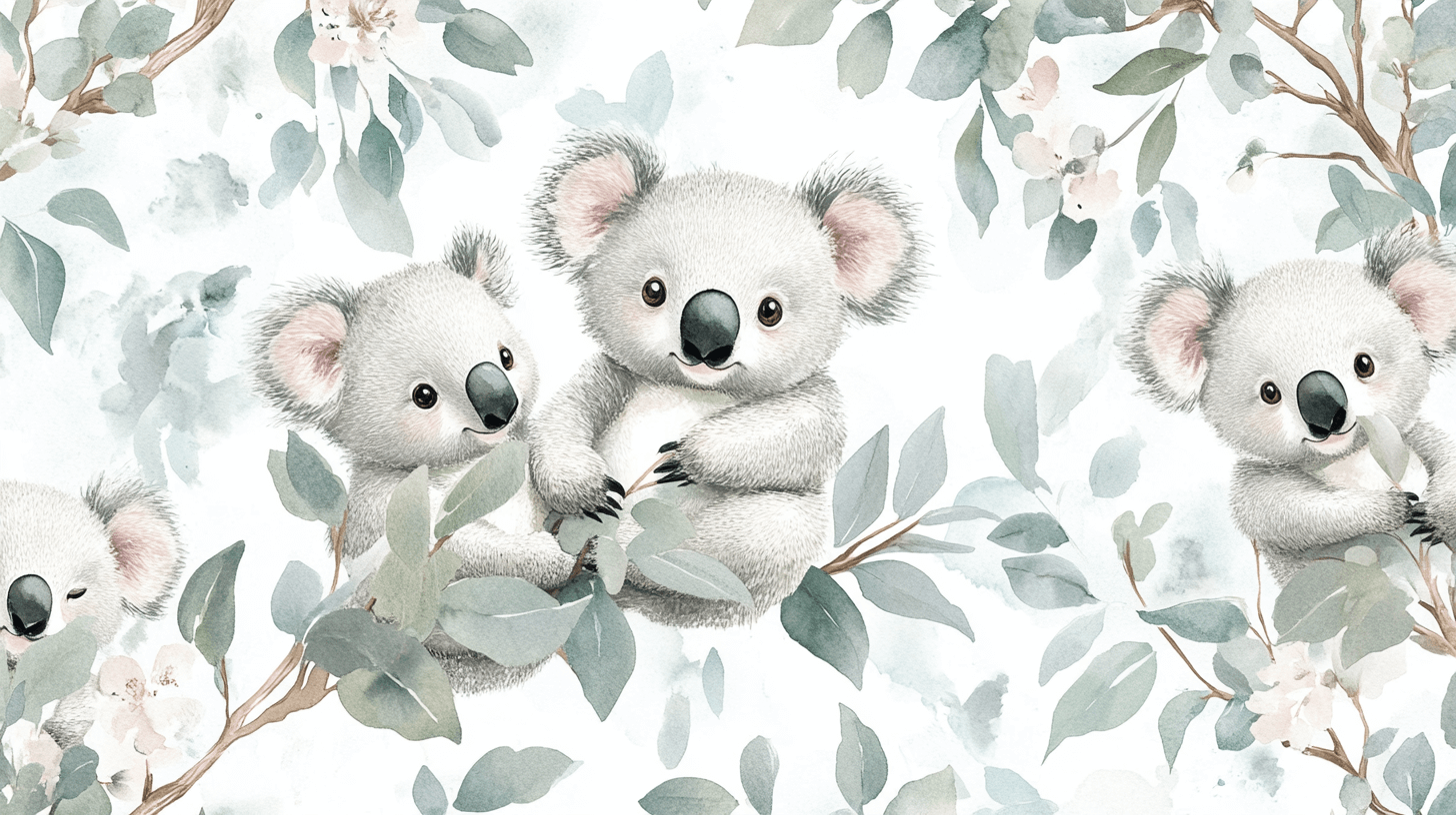 Papier Peint Koala Et Instants Tendres