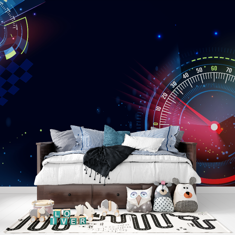 Papier peint 3d tableau bord voiture tapisserie pour ado