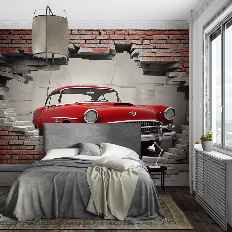 Papier peint chambre garcon 3d piece ados