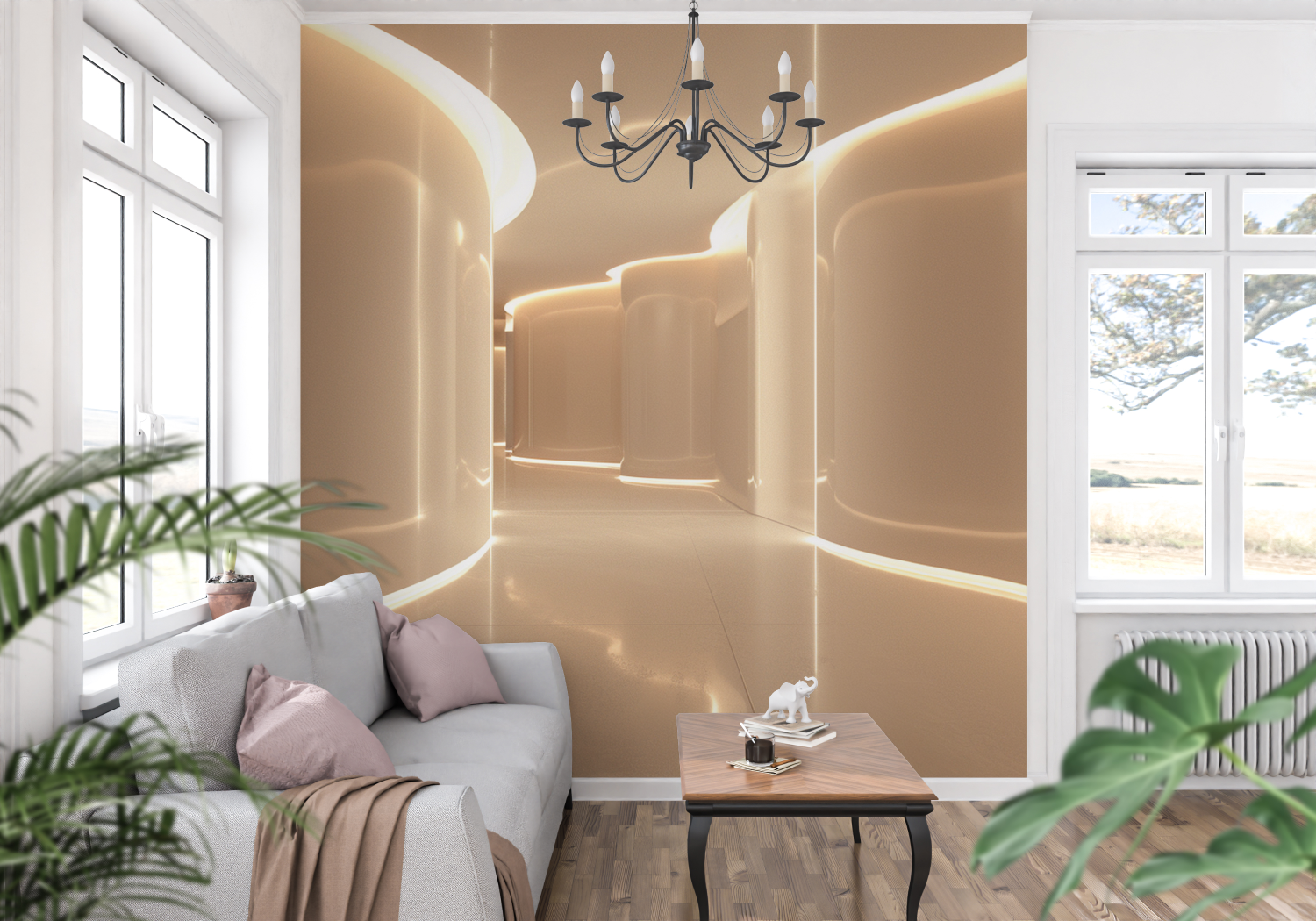 Papier Peint Trompe L Oeil Blanc - trompe l'oeil