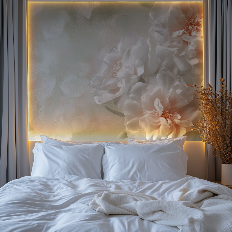 Papier peints vintage fleurs chambre tendanc