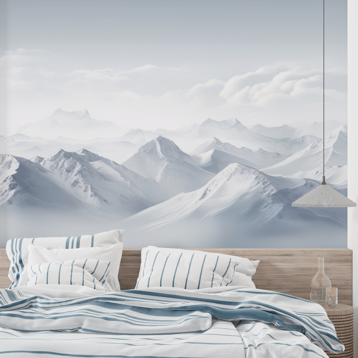 Papier peint aquarelle alpes leroy merlin