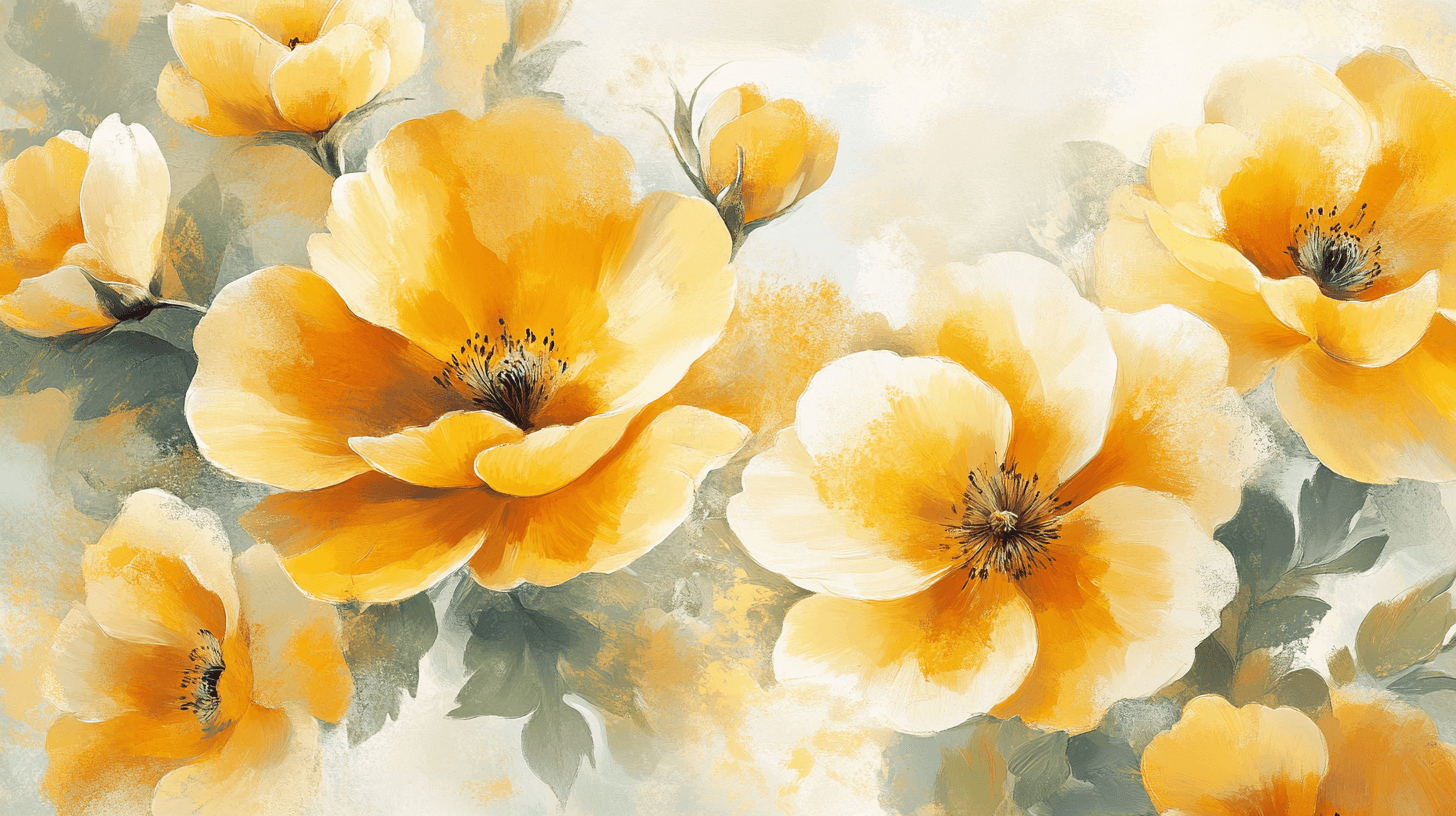 Papier Peint Fleur Jaune