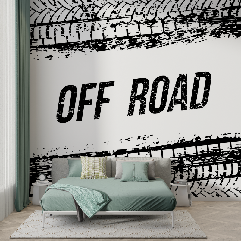 Frise papier peint pneu moto blanc garcon123