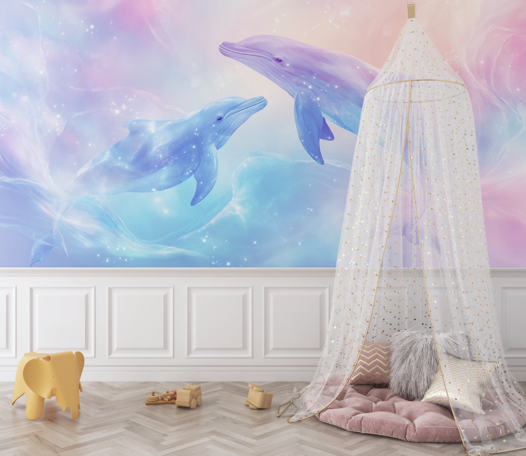 Papier peint animaux marins bebe