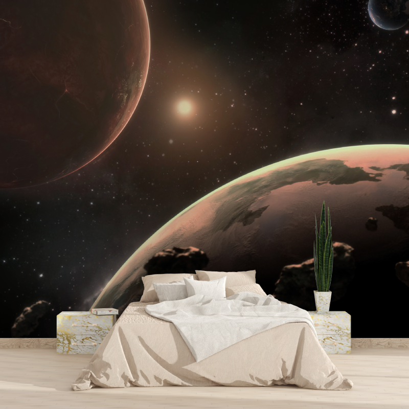 Papier peint poster espace planete 1815