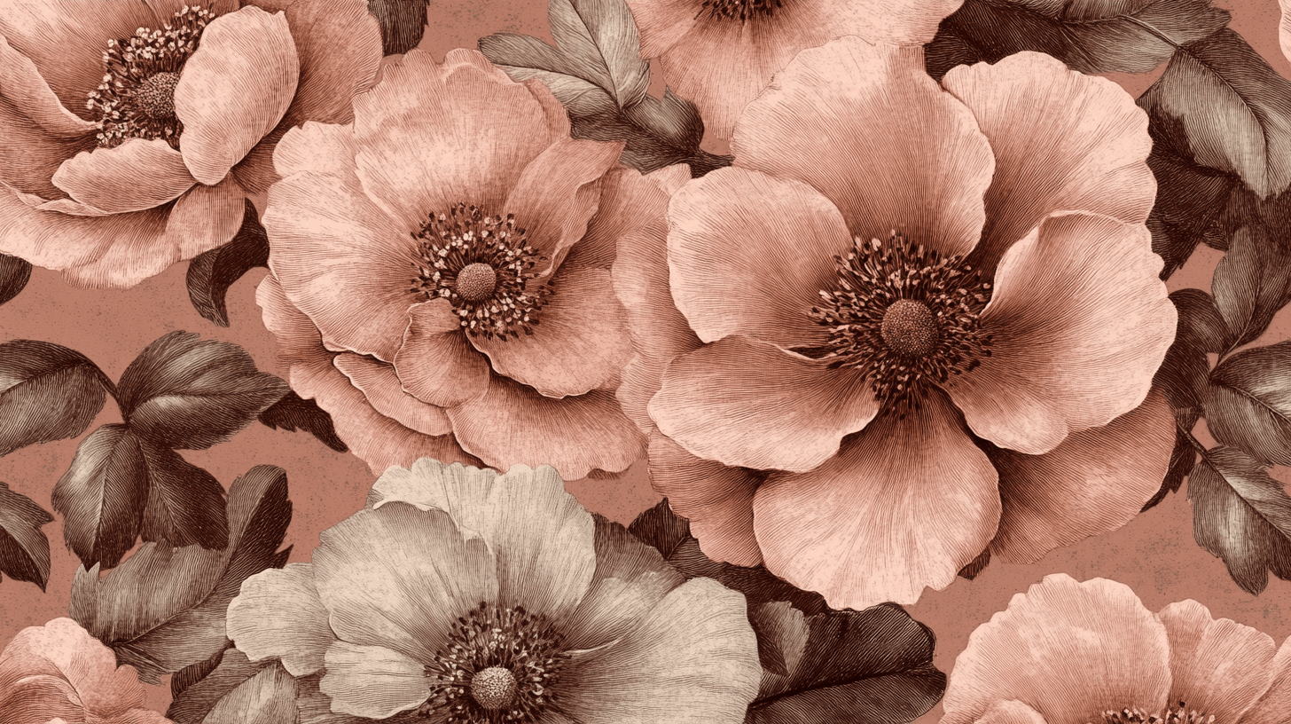 Papier Peint Xxl Grande Fleur Vintage