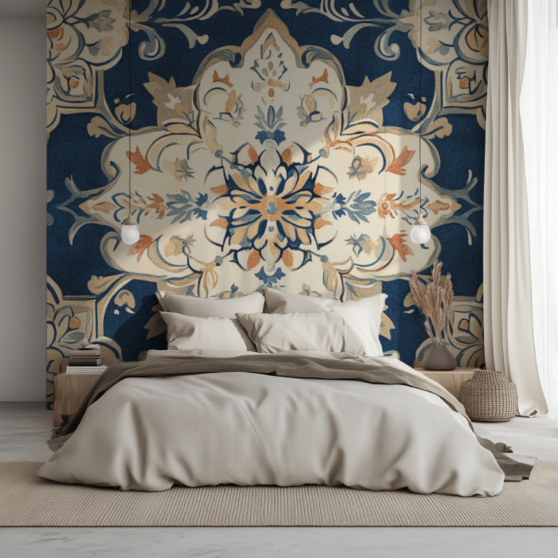 Papier peint vintage floral scrapbooking lit 1234