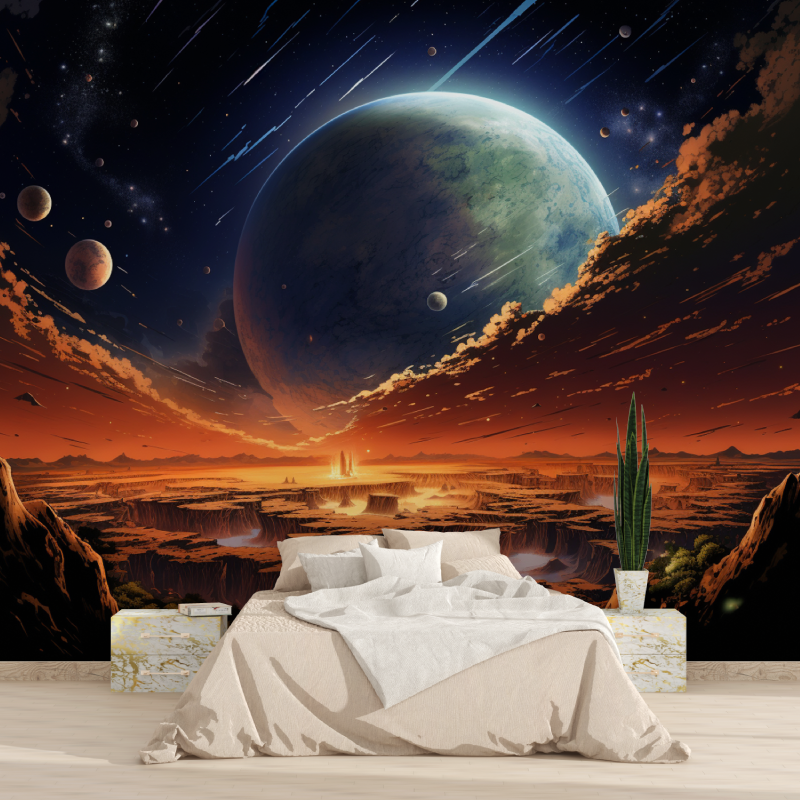 Papier peint trompe loeil espace 1815