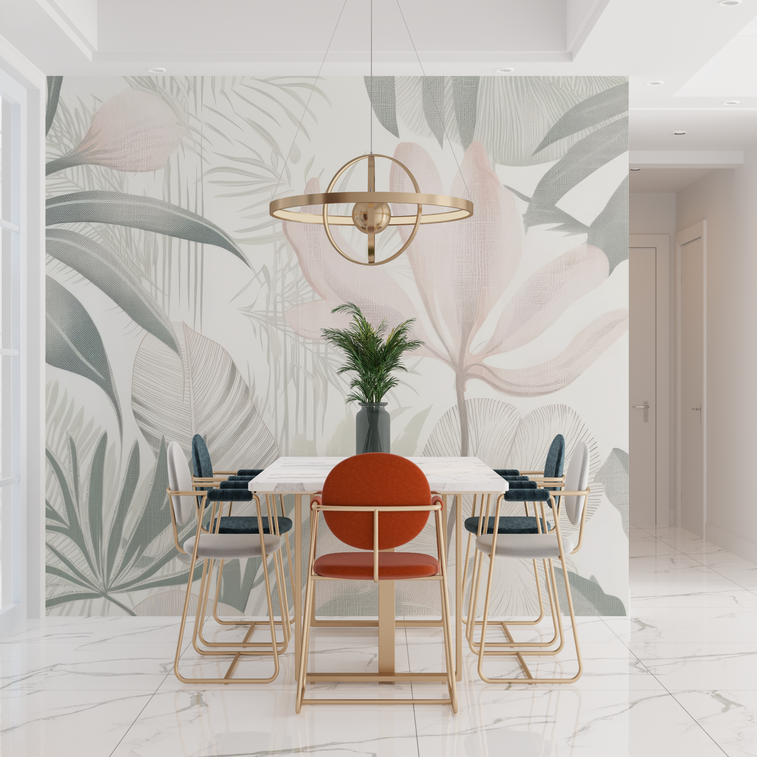 Papier Peint Rose Et Gris - tendances