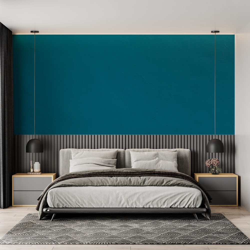Papier Peint Intissé Tadessi – M1-No.823 – Bleu Uni – Pour Chambre D'enfant – 53 Cm X 10,05 M