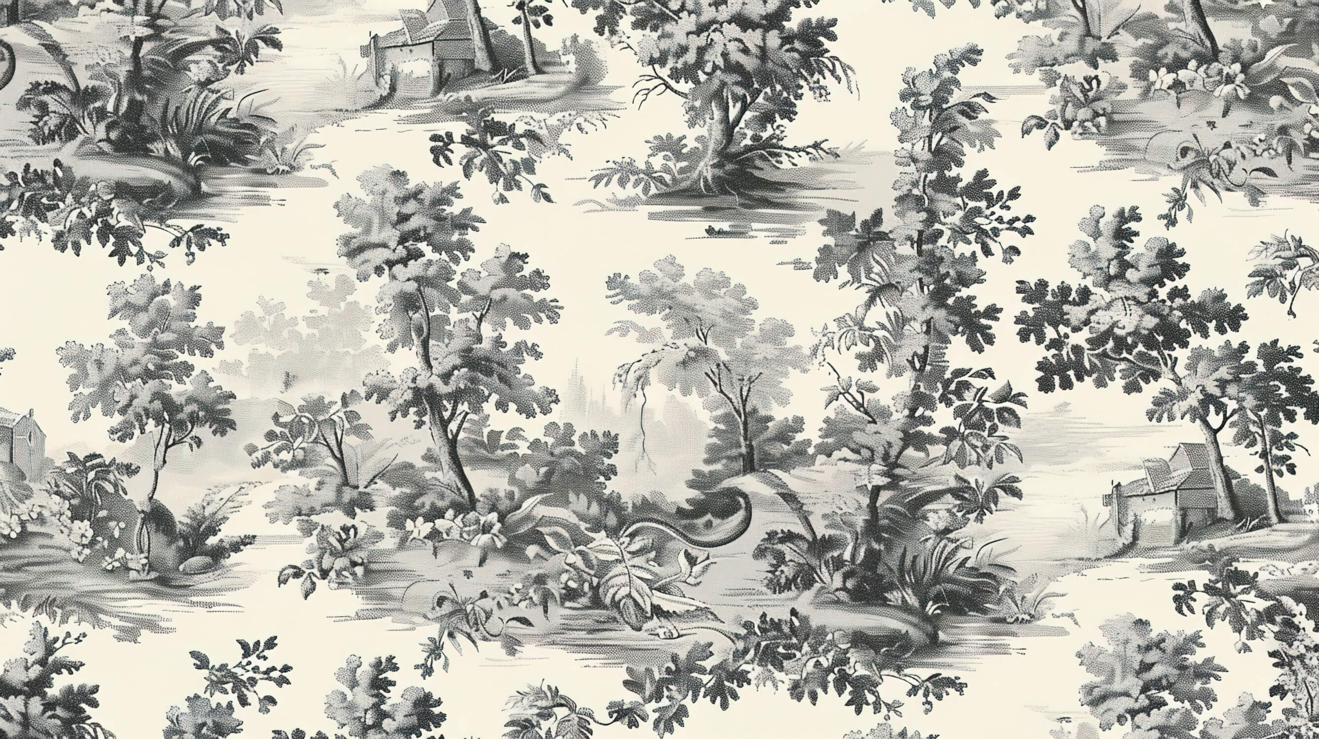 Papier Peint Toile De Jouy Gris Clair