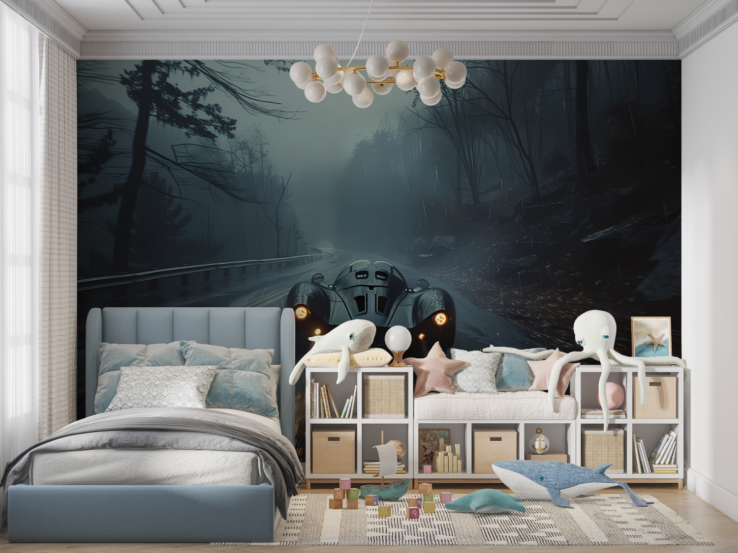 Papier peint voiture tuning adulte panoramique garcon