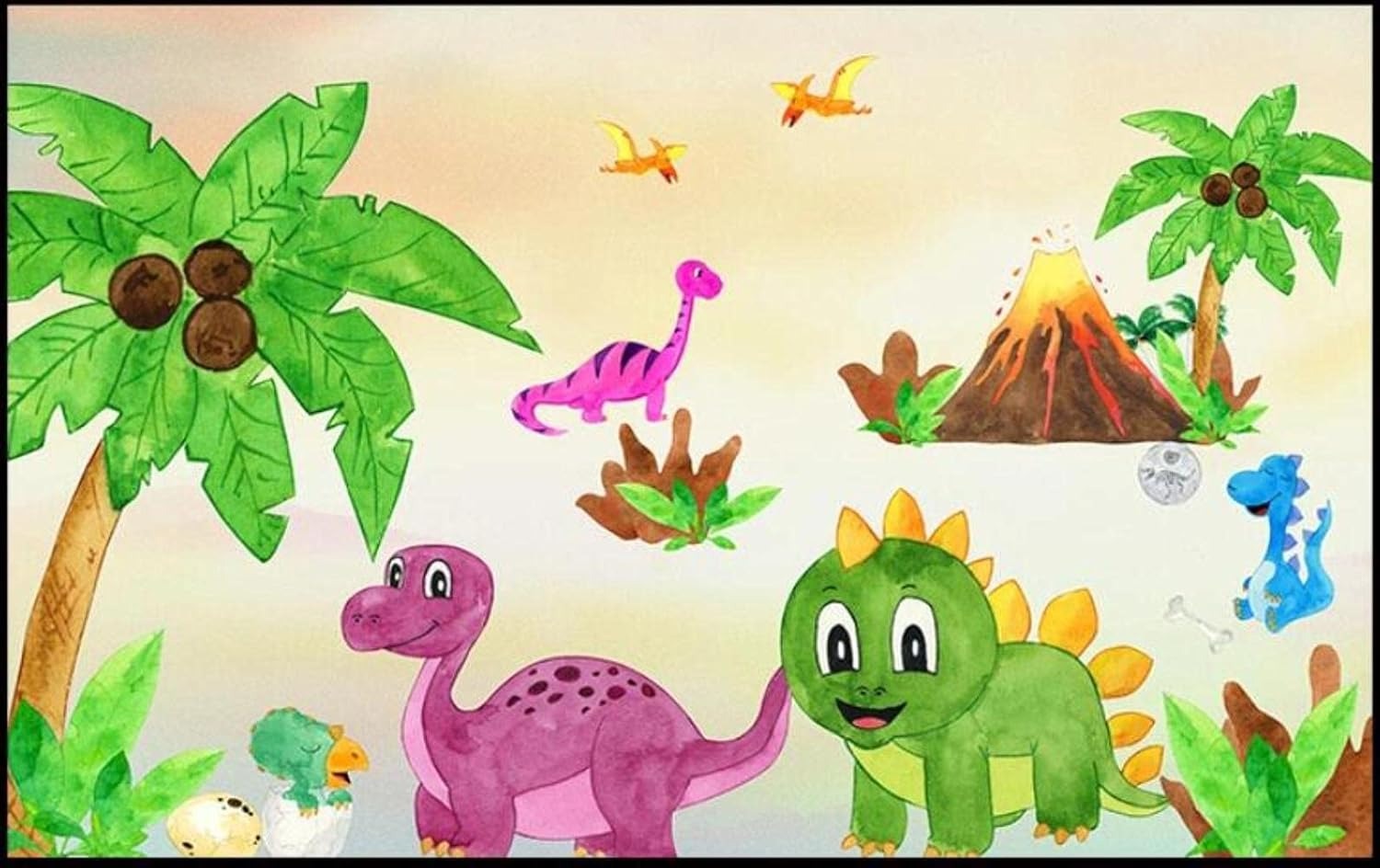 Wallpaper with dinosaurs