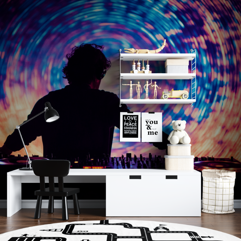 Papier peint dj mix tapisserie chambre ados