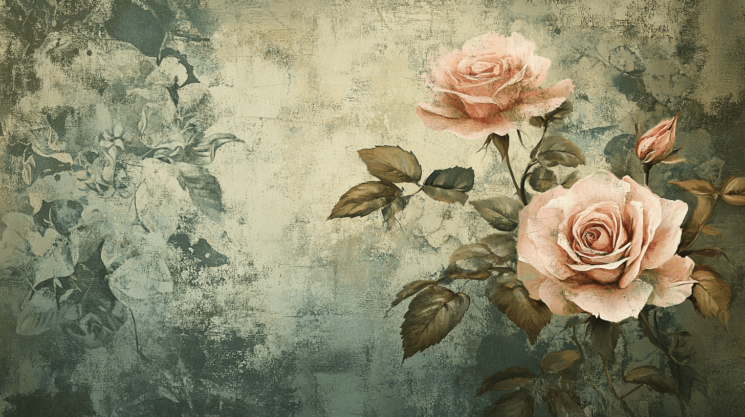 Papier Peint Vintage Fleuries