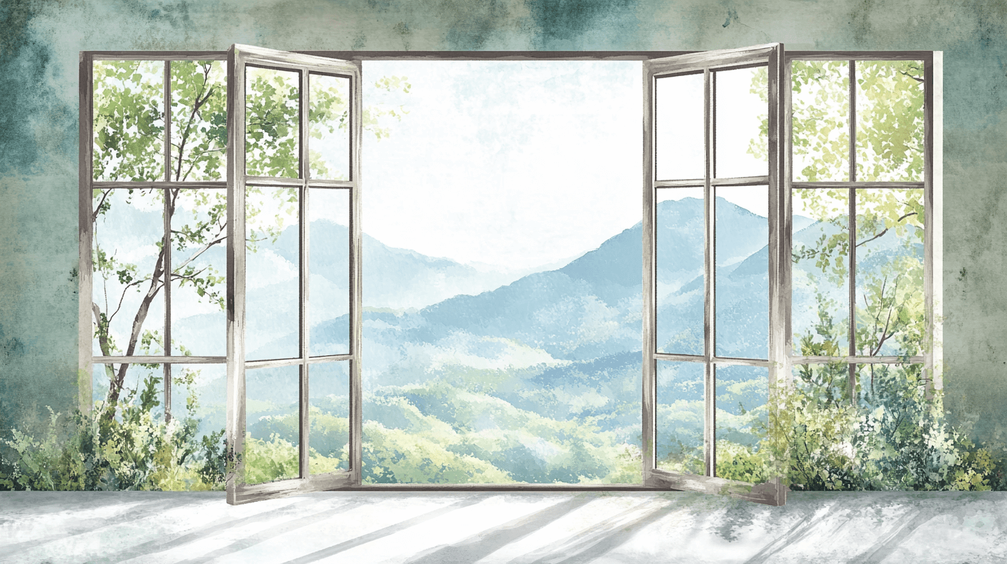 Papier Peint Fenetre Trompe L'oeil