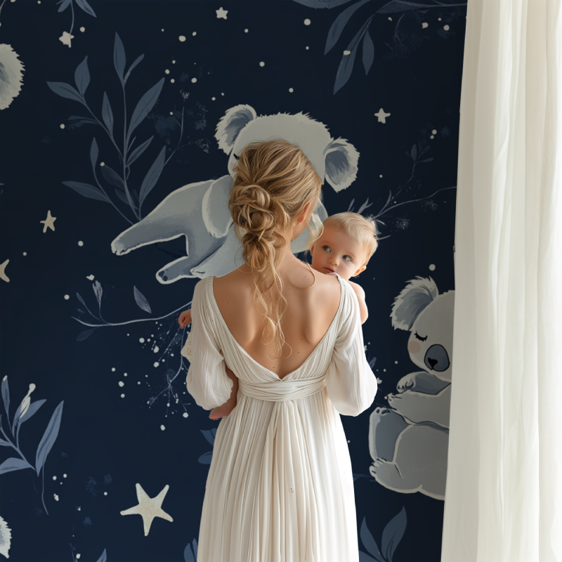 Papier peint koala au creux dune etoile bb123