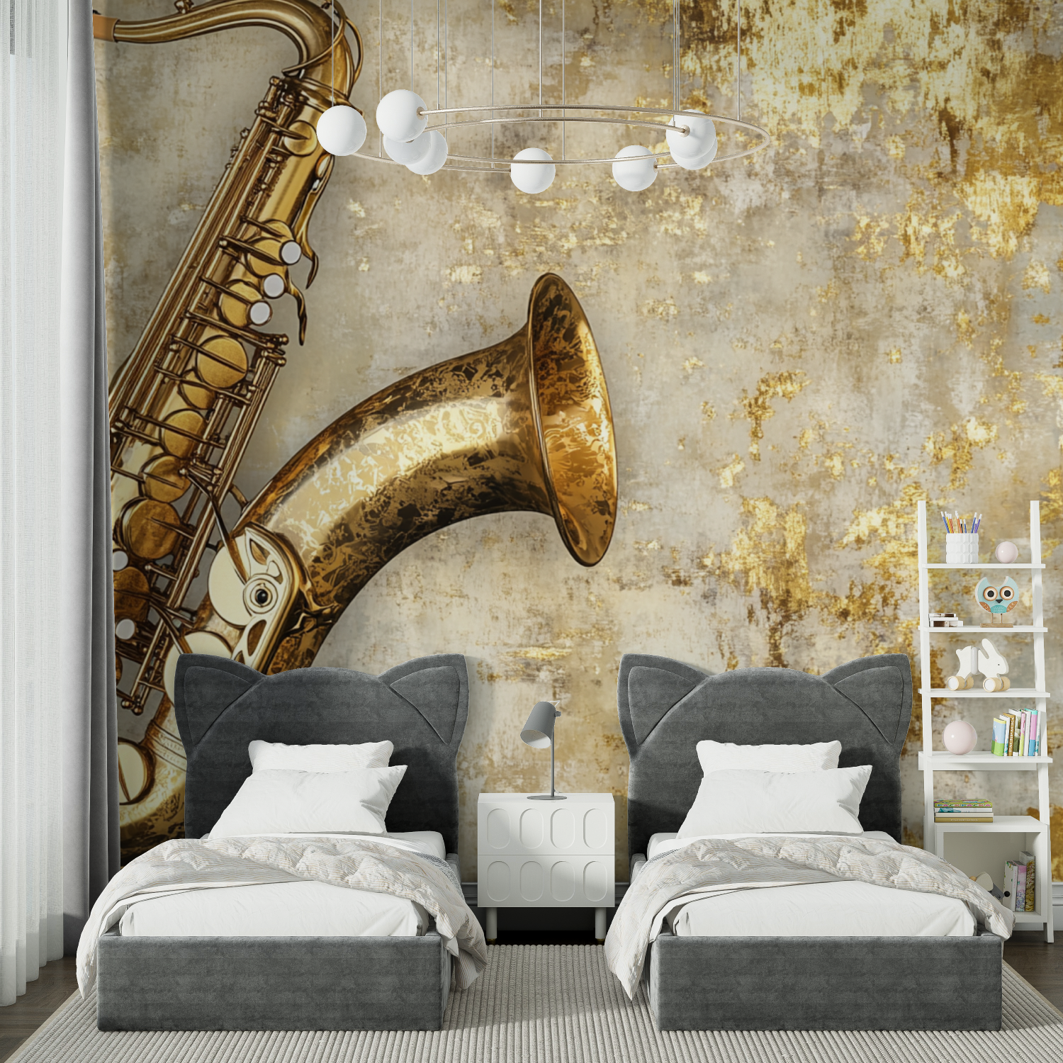 Papier peint jazz vintage chambre spiderman