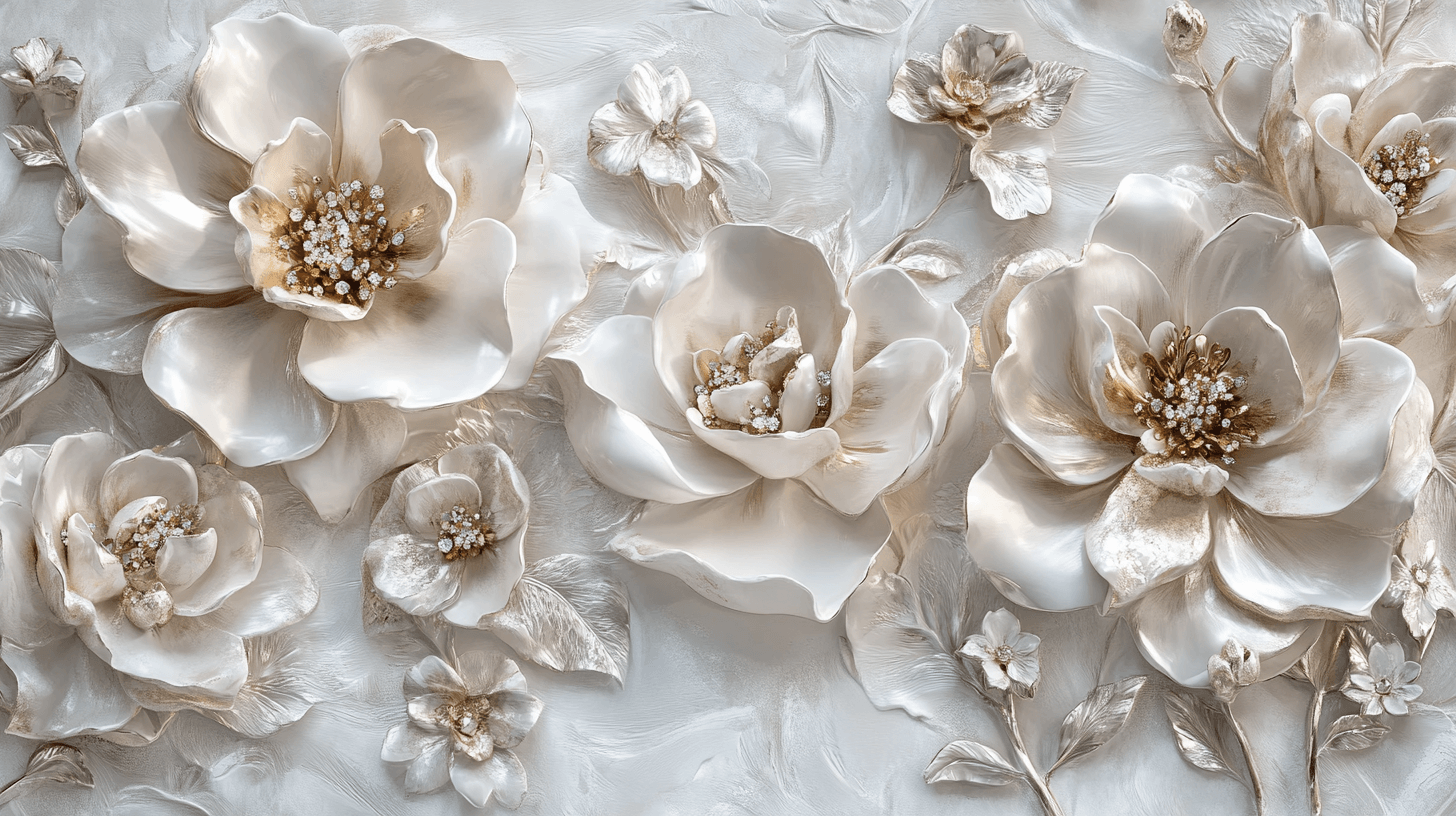 Papier Peint Fleur 3d Bijoux