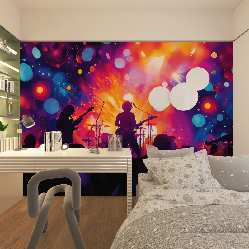 Papier peint concert musique chambre adolescents