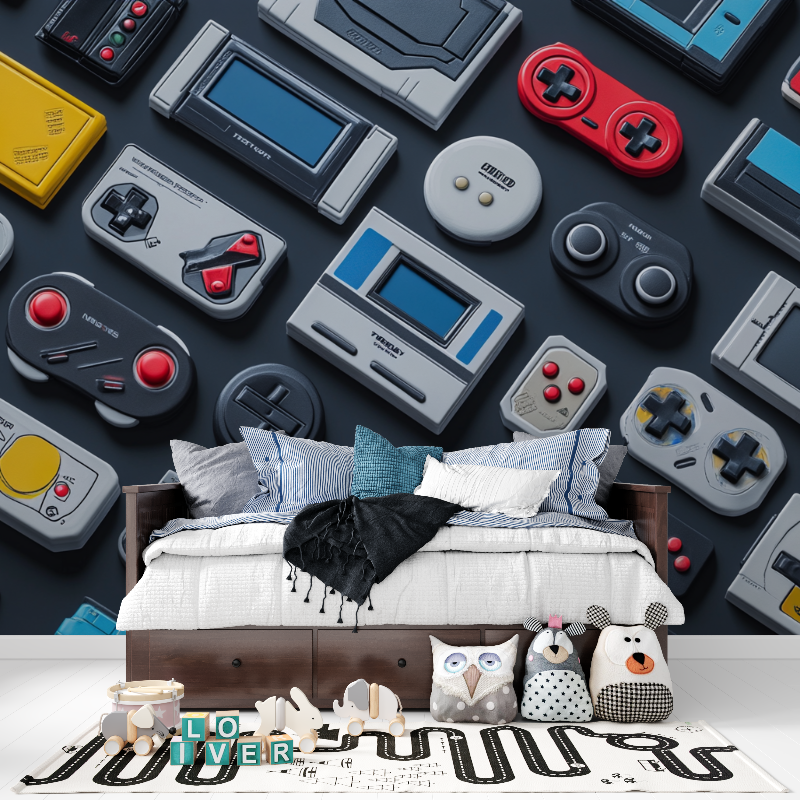 Papier peint gamer retro gaming garcon tapisserie pour ado