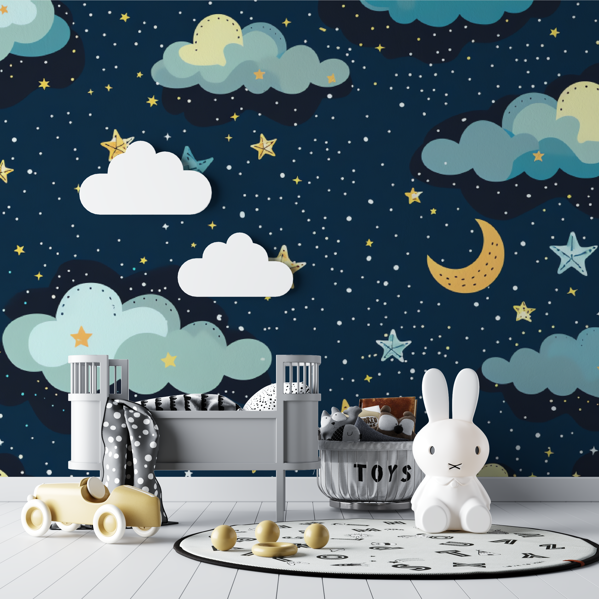 Papier peint bébé Ciel nocturne - chambre de bebe